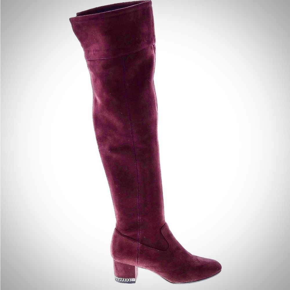 Michael Kors- Elegant Burgundy Over-the-Knee Boots